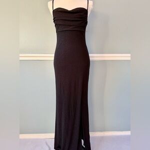 January 7 Strapless Black Gown L